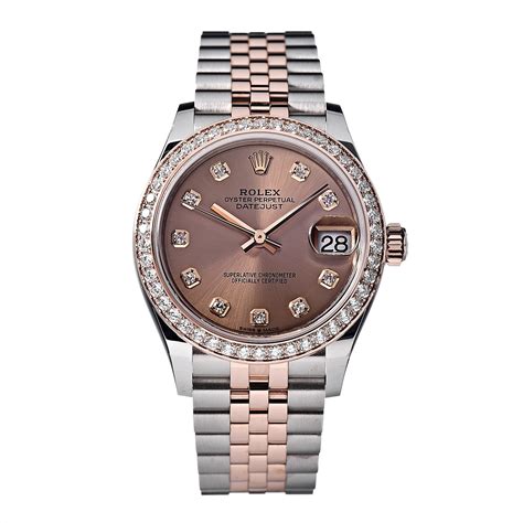 ladies rolex oyster perpetual datejust gold with diamonds|Rolex Datejust 31mm diamond bezel.